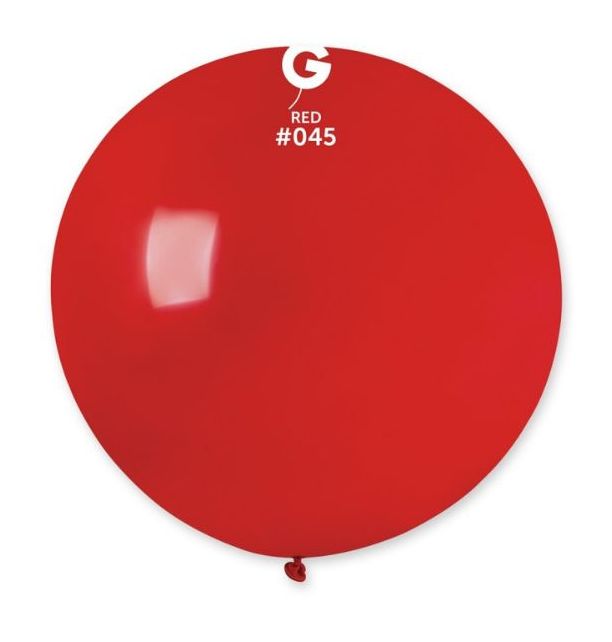 Gemar 31" Red #045 G30 1pc Round Balloon