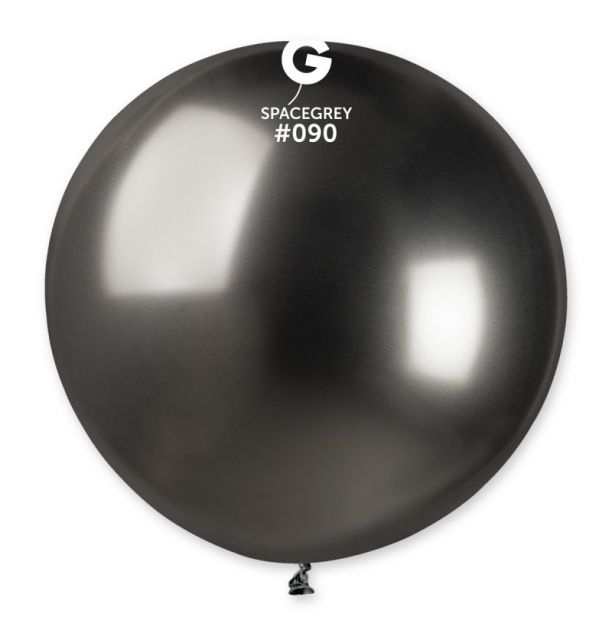 Gemar 31" Shiny Space Grey #090 GB30 1pc Round Balloon