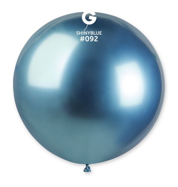 Gemar 31" Shiny Blue #092 GB30 1pc Round Balloon