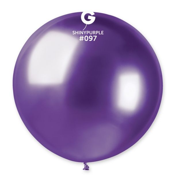 Gemar 31" Shiny Purple #097 GB30 1pc Round Balloon