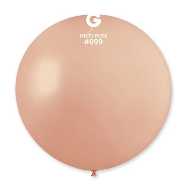 Gemar 31" Misty Rose #099 G30 1pc Round Balloon