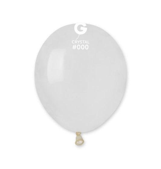 Gemar 5" Crystal Clear #000 A50 50pcs Round Balloon