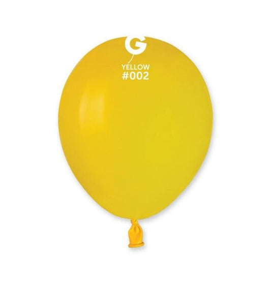 Gemar 5" Yellow #002 A50 50pcs Round Balloon