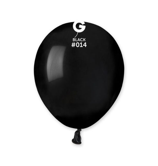 Gemar 5" Black #014 A50 50pcs Round Balloon