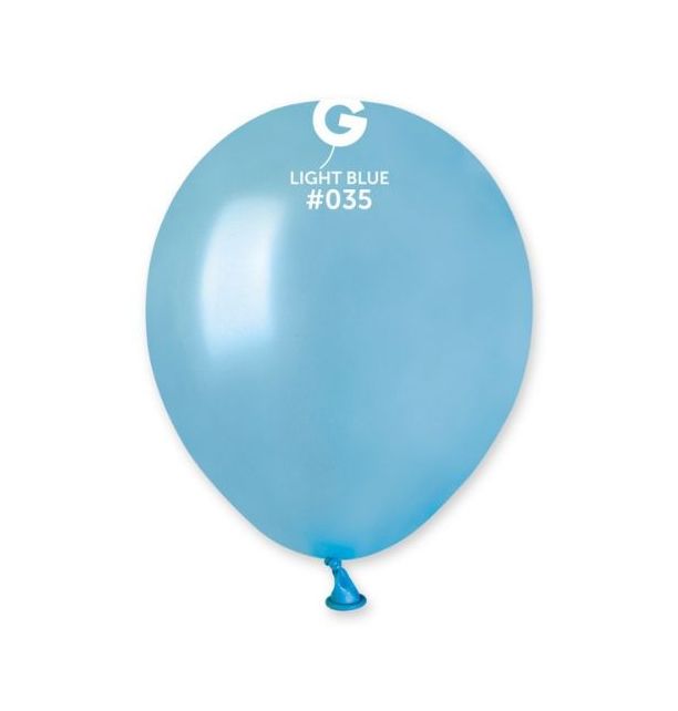 Gemar 5" Light Blue #035 AM50 50pcs Round Balloon