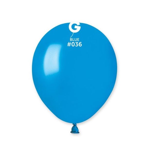 Gemar 5" Blue #036 AM50 50pcs Round Balloon