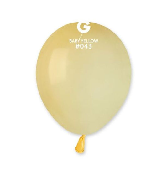 Gemar 5" Baby Yellow #043 A50 50pcs Round Balloon