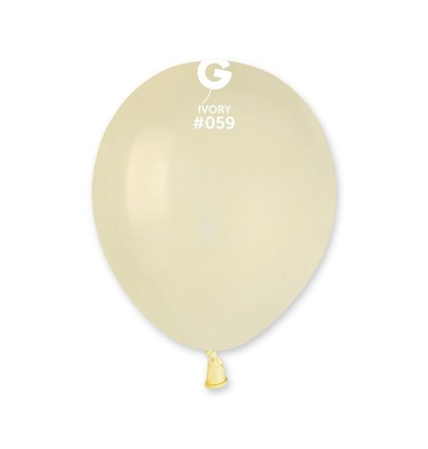 Gemar 5" Ivory #059 A50 50pcs Round Balloon