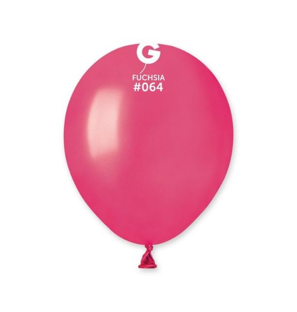 Gemar 5" Fuchsia #064 AM50 50pcs Round Balloon