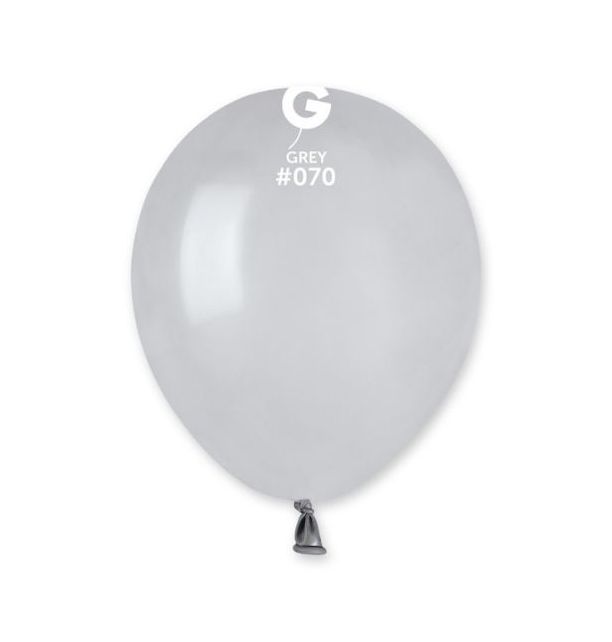 Gemar 5" Grey #070 A50 50pcs Round Balloon