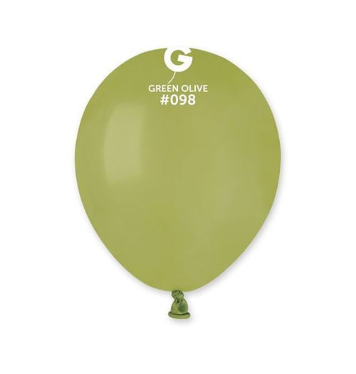Gemar 5" Green Olive #098 A50 50pcs Round Balloon