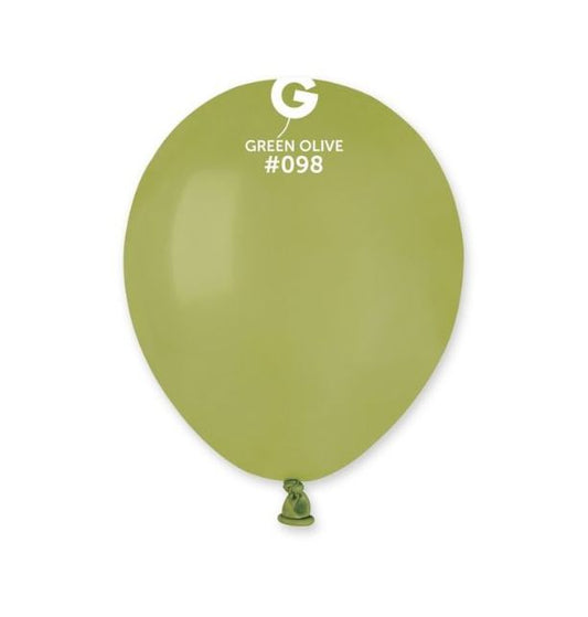 Gemar 5" Green Olive #098 A50 50pcs Round Balloon