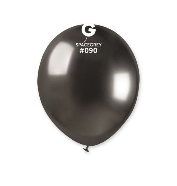 Gemar 5" Shiny Space Grey #090 AB50 50pcs Round Balloon