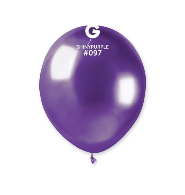 Gemar 5" Shiny Purple #097 AB50 50pcs Round Balloon