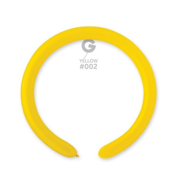 Gemar 2" Yellow #002 D4 100pcs Modelling Balloons