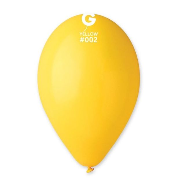 Gemar 13" Yellow #002 G120 50pcs Round Balloon