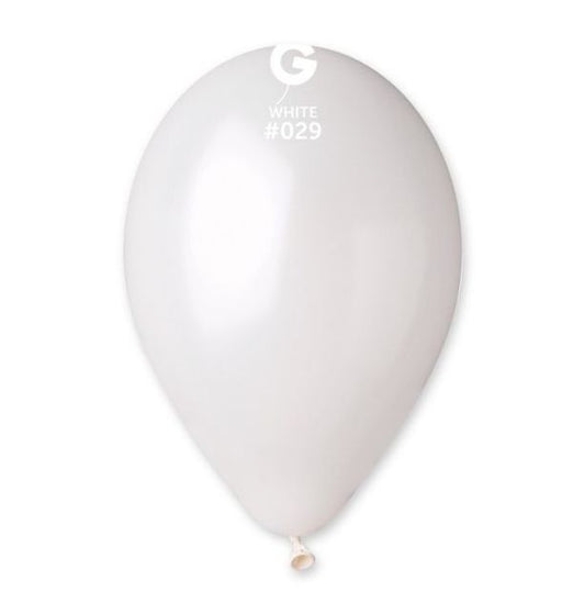 Gemar 13" White #029 GM120 50pcs Round Balloon