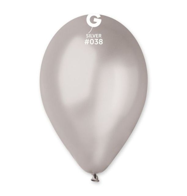 Gemar 13" Silver #038 GM120 50pcs Round Balloon