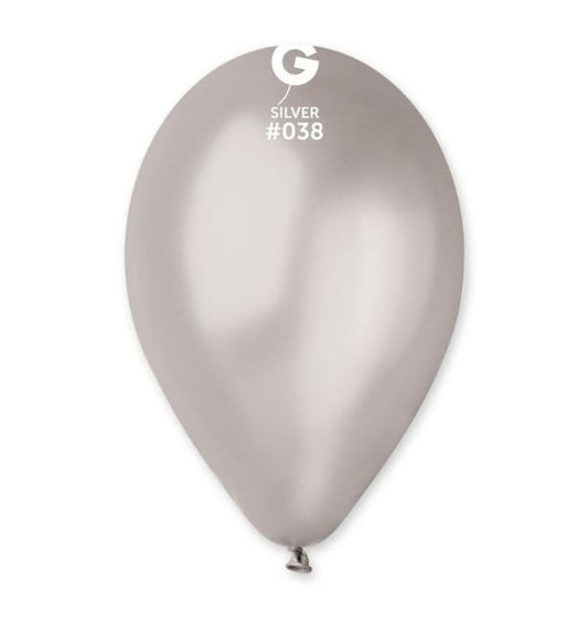 Gemar 13" Silver #038 GM120 50pcs Round Balloon