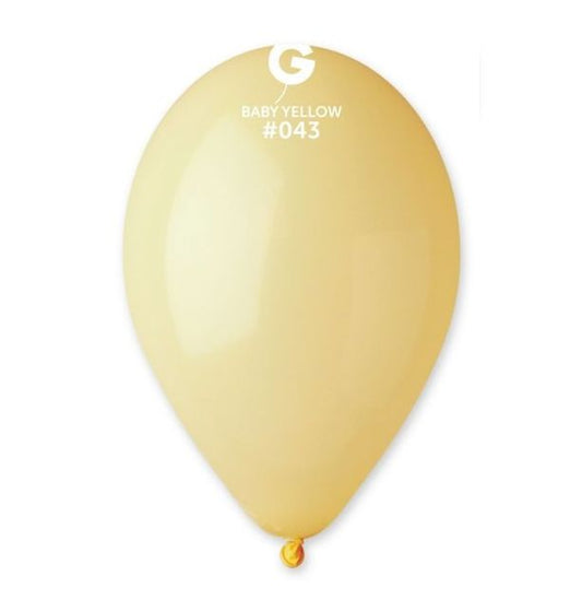 Gemar 13" Baby Yellow #043 G120 50pcs Round Balloon