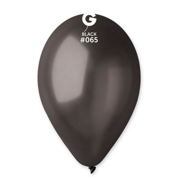 Gemar 13" Black #065 GM120 50pcs Round Balloon