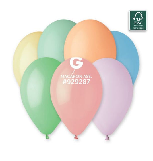 Gemar 13" Macaron Assorted #929287 G120 50pcs Round Balloon