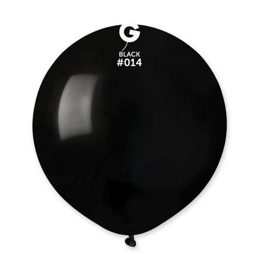 Gemar 19" Black #014 G19 25pcs Round Balloon