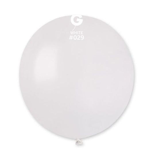 Gemar 19" White #029 GM19 25pcs Round Balloon