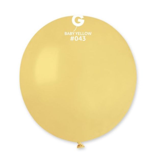 Gemar 19" Baby Yellow #043 G19 25pcs Round Balloon