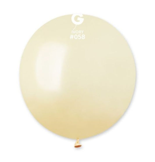 Gemar 19" Ivory #058 GM19 25pcs Round Balloon