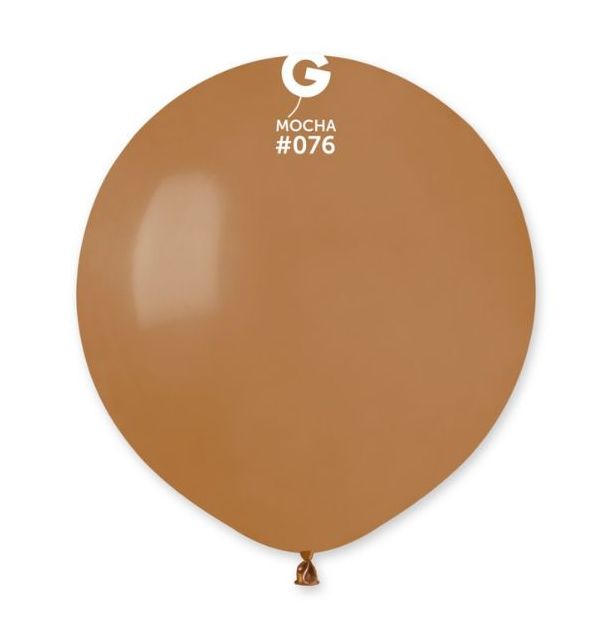 Gemar 19" Mocha #076 G19 25pcs Round Balloon