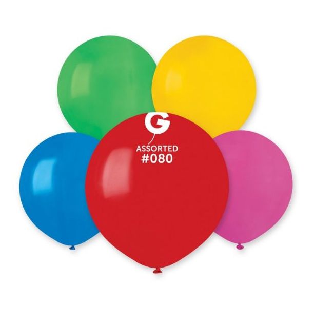 Gemar 19" Assorted #080 G19 25pcs Round Balloon