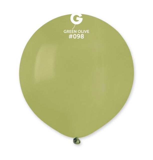 Gemar 19" Green Olive #098 G19 25pcs Round Balloon