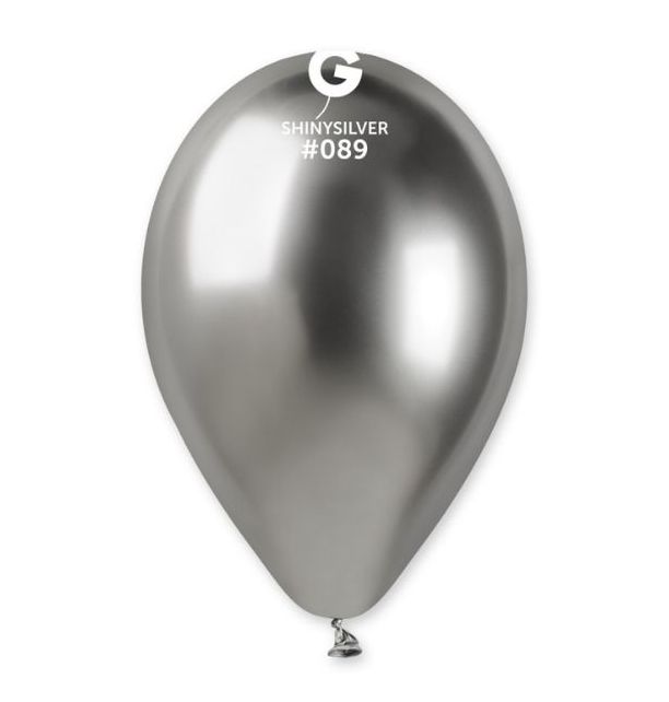 Gemar 13" Shiny Silver #089 GB120 50pcs Round Balloon