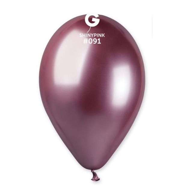 Gemar 13" Shiny Pink #091 GB120 50pcs Round Balloon