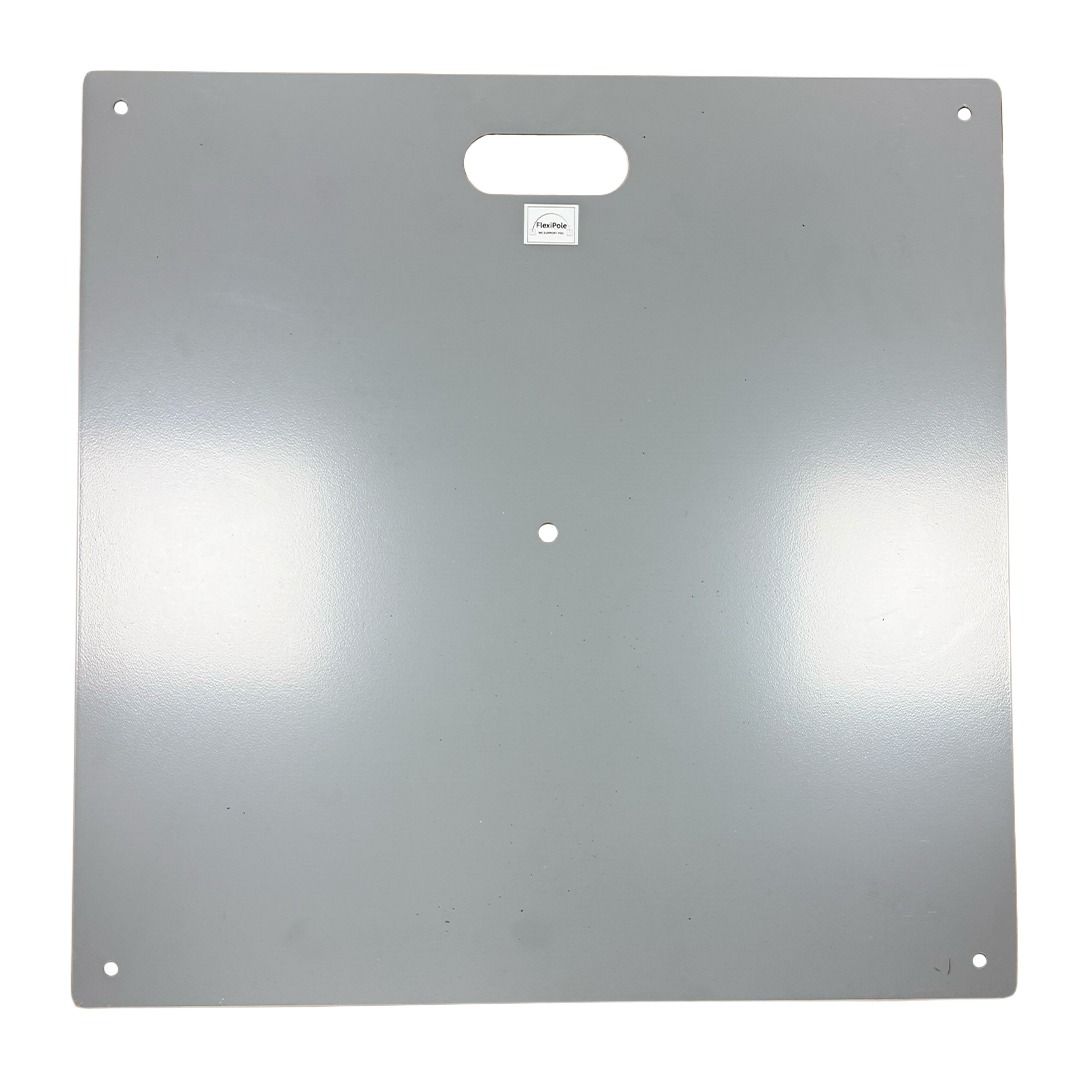 Metal base plate for the FlexiPole arch kit system